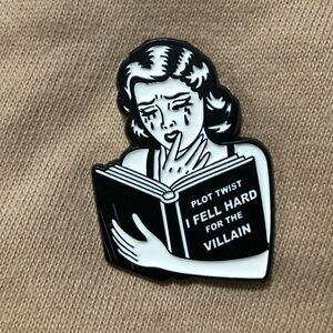 Plot Twist Enamel Pin
